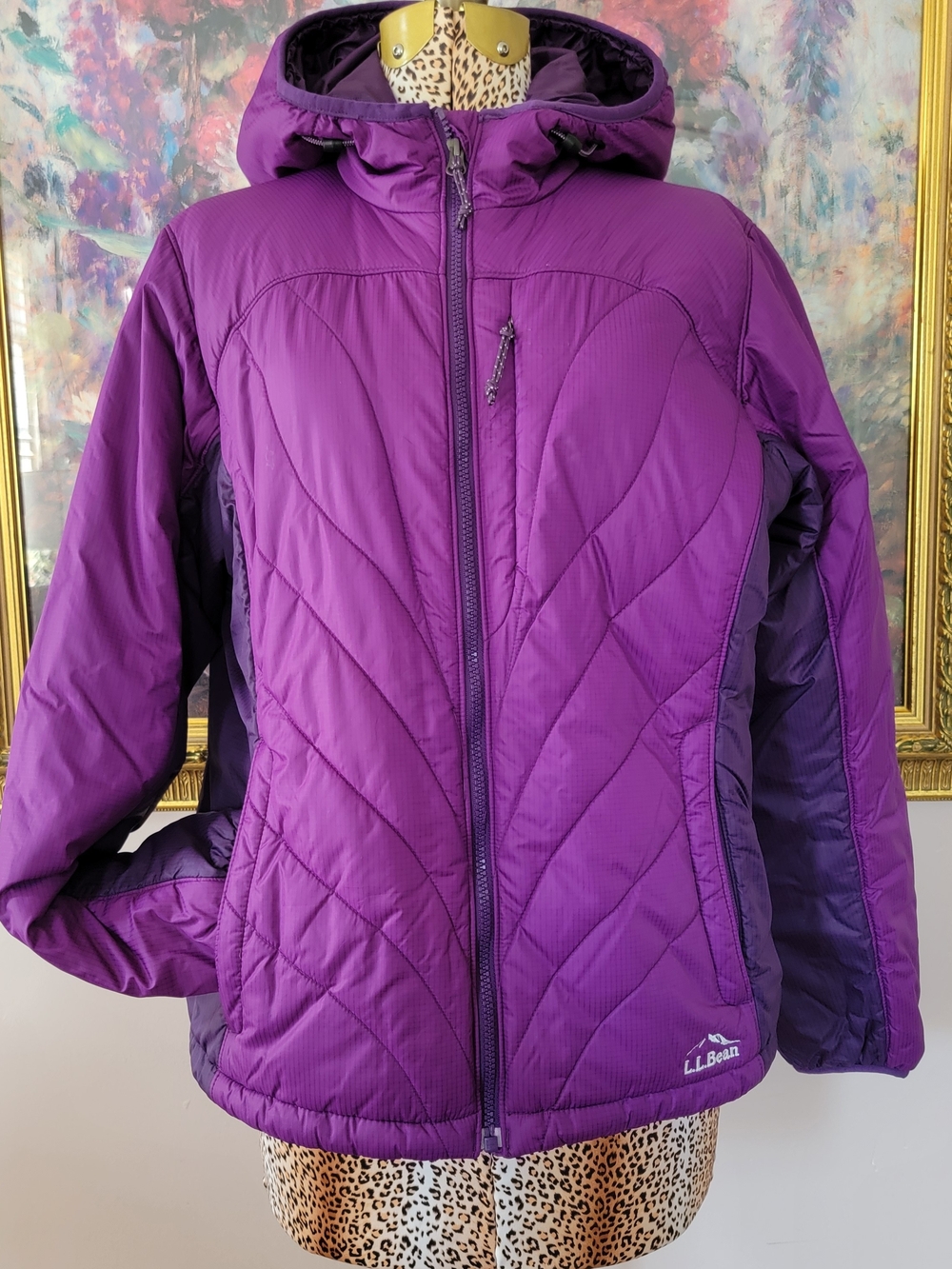 L.L.Bean Purple Quilted Hooded Jacket